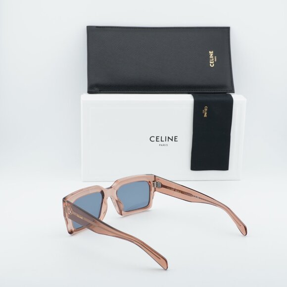Celine CL40280U 74V Rectangle Sunglasses - Rose/Blue - Picture 9 of 10